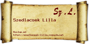 Szedlacsek Lilla névjegykártya